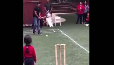 Watch: Gautam Gambhir faces 'high pressure' bowling of his daughter Aazeen