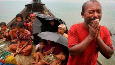 Desperate Rohingya refugees use plastic rafts to flee Myanmar