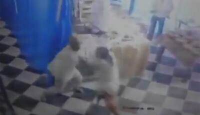 Watch: In shocking scene, sadhus exchange blows at Radha Rani temple in Mathura 