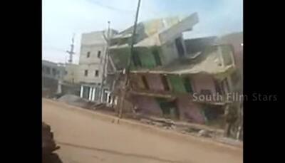WATCH: Three-storeyed building collapses in Andhra