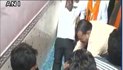 Uttar Pradesh Minister Nand Gopal Gupta Nandi gets foot massage from BJP workers – Video goes viral