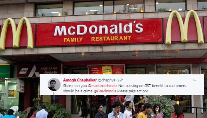 Twitter up in arms against McDonald&#039;s as prices remain same despite GST cut