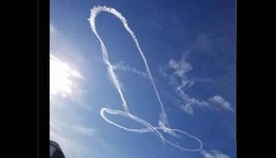 Cocky pilot draws penis in sky, leaves US Navy red-faced