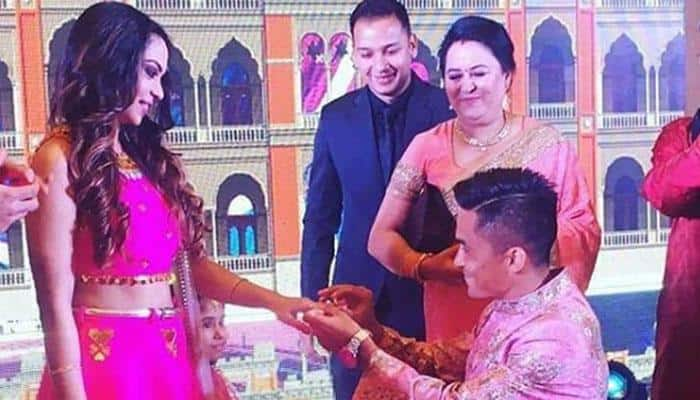 See pic: India football captain Sunil Chhetri gets engaged to Sonam Bhattacharya