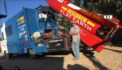 Man prepares to launch himself in homemade rocket to prove Earth is flat