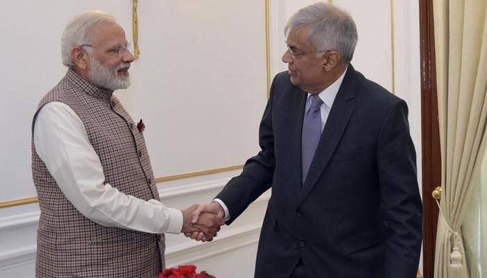 'Neighbourhood first': PM Modi meets his Sri Lankan counterpart Ranil Wickremesinghe