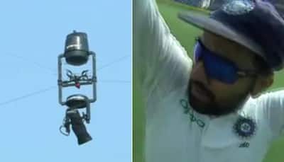 India vs Sri Lanka, 2nd Test, Day 1: Playful Rohit Sharma has fun with spider camera in Nagpur - Watch