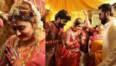 South actress Namitha weds producer Veer in Tirupati