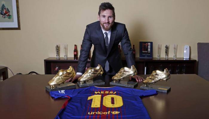 Lionel Messi wins 4th European Golden Shoe award, equals Cristiano Ronaldo's record