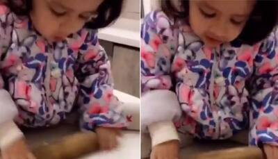 Video of MS Dhoni's daughter Ziva making roti is breaking the Internet