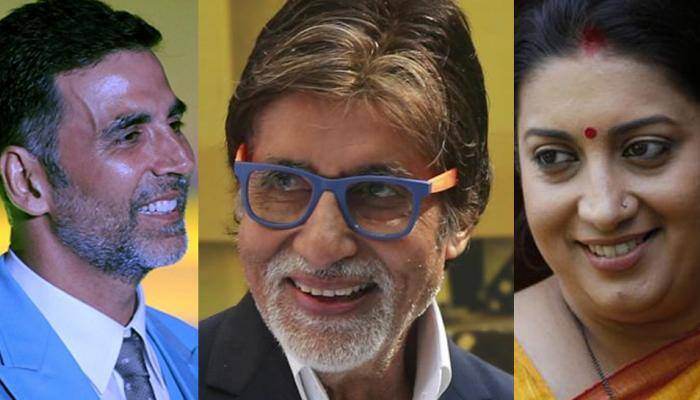 Here&#039;s how Akshay Kumar and Smriti Irani honoured Amitabh Bachchan at IFFI 2017—Watch 