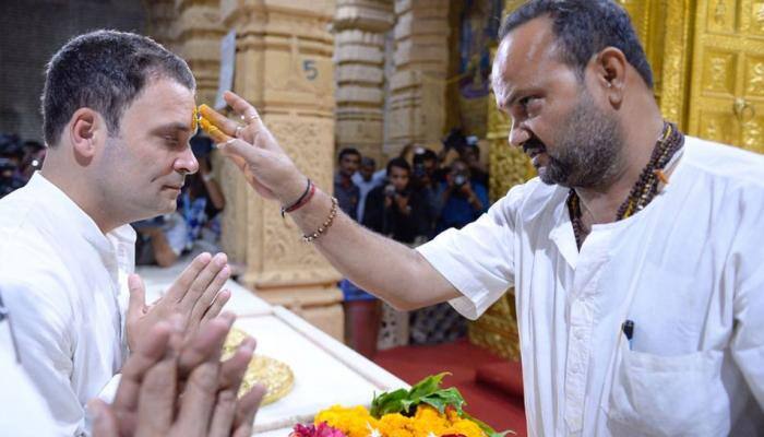 Unfazed by Somnath row, Rahul Gandhi visits another temple in Gujarat - see pic