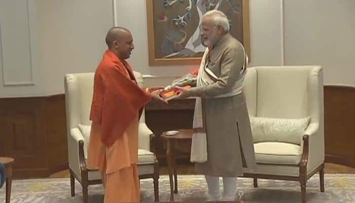 Day after massive win for BJP in UP civic polls, Yogi Adityanath meets Narendra Modi