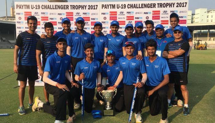 U-19 Challenger Trophy: India Blue defeat Sri Lanka Board President&#039;s XI to lift trophy