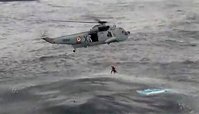 Indian Coast Guard's brave attempt to rescue a fisherman | Watch video