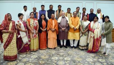 PM Modi meets 14 newly-elected BJP mayors of Uttar Pradesh