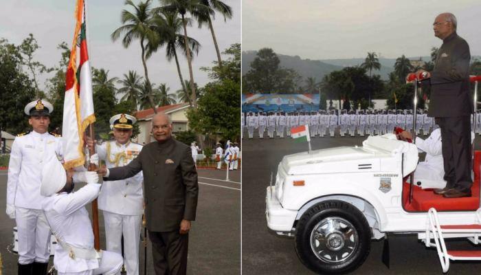 President Kovind awards President&#039;s Colours to submarine arm of Navy