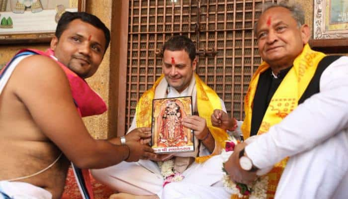 Rahul Gandhi visits another temple in Gujarat - see pics