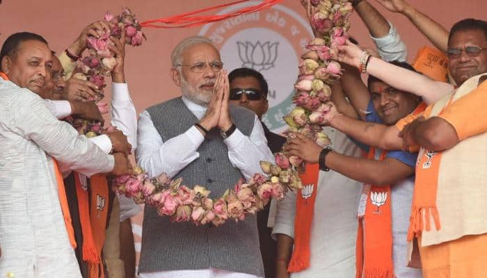 PM Modi&#039;s elections rallies in Gujarat on Sunday: In Pics