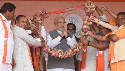 PM Modi addresses election rallies in Gujarat on Monday - In Pics