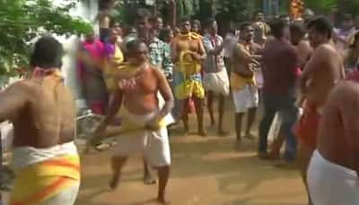 Watch: Devotees whip themselves with ropes in self-flagellation ritual
