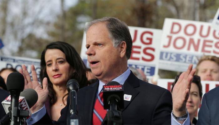 Democrat Doug Jones wins US Senate seat in Alabama in setback for Donald Trump