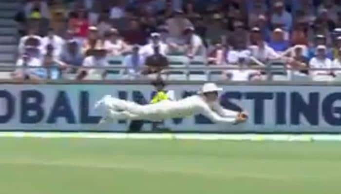 Ashes, 3rd Test: &#039;Unlucky&#039; Aussie substitute fielder Peter Handscomb takes flying catch to end Dawid Malan&#039;s brilliant WACA knock — Watch