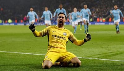 League Cup: Manchester City survive shootout to join Arsenal in semifinals