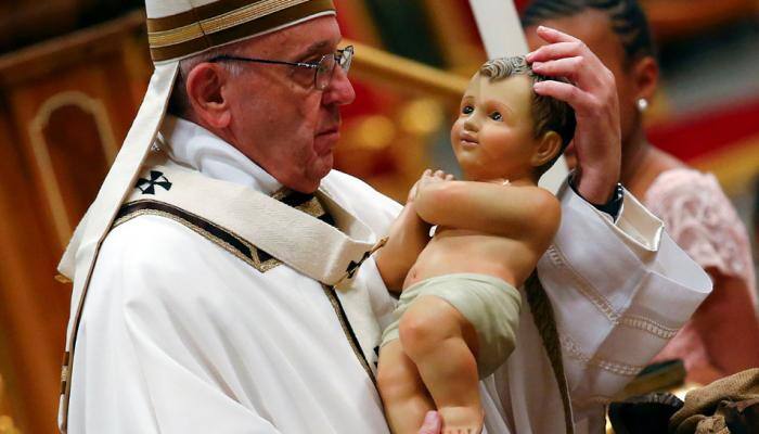 Pope Francis celebrates Christmas Midnight Mass