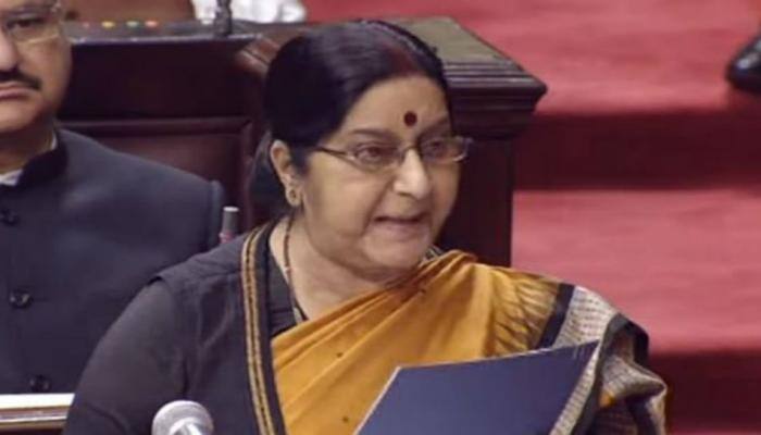 Absurdity beyond measure: Sushma Swaraj tears into Pakistan for humiliating Kulbhushan Jadhav&#039;s mother, wife