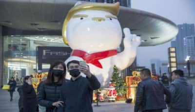 Dog statue of Donald Trump in China mall is tickling the world funny
