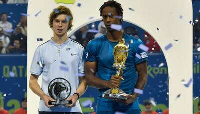 Qatar Open: Fourth-time lucky Gael Monfils beats Andrey Rublev to win title