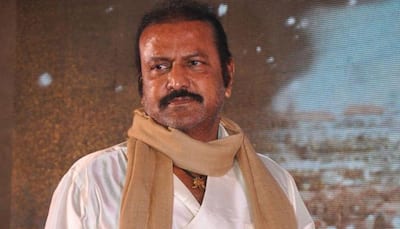 Mohan Babu films thrilling action scene for 'Gayatri'