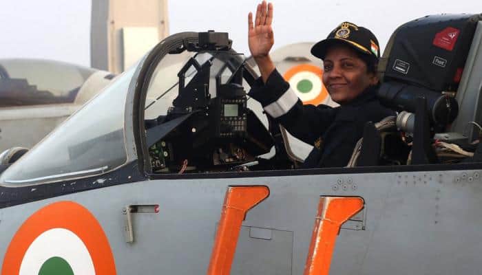 WATCH: With Sitharaman onboard, Navy displays INS Vikramaditya&#039;s might