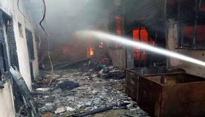 Fire breaks out in clothing factory on Ludhiana's Kakowal road