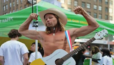 How Naked Cowboy, a Trump supporter, is spreading musical love in Mexico