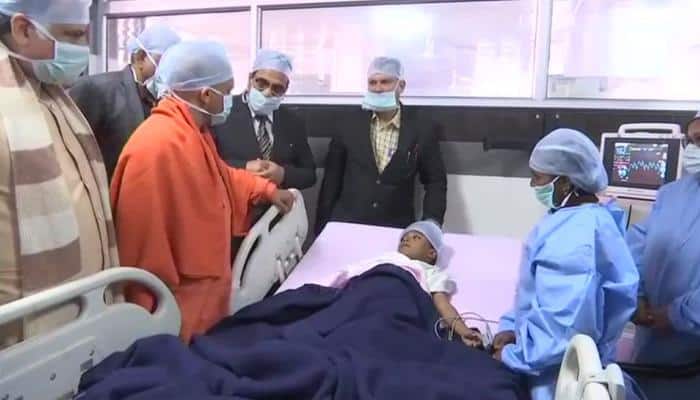 Parents protest against Lucknow school over knife attack on class 1 student, UP CM Yogi Adityanath visits victim