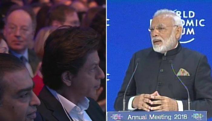 Mukesh Ambani, Shah Rukh Khan in audience as PM Modi addresses WEF in Davos