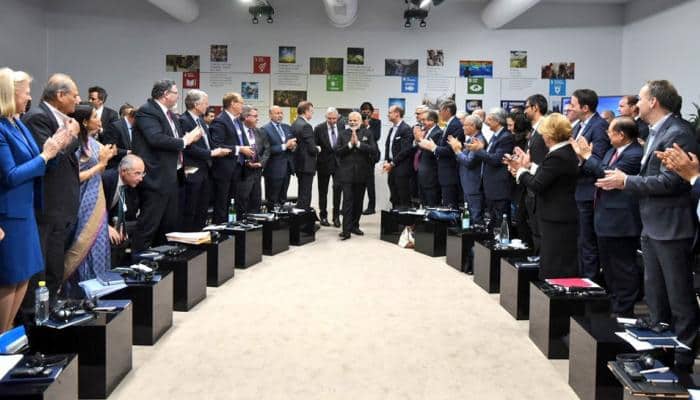  PM Modi meets top global CEOs at International Business Council event in Davos