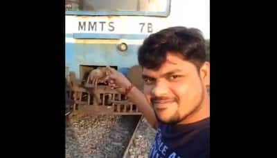 Watch: Hyderabad man run over by speeding train while taking a selfie