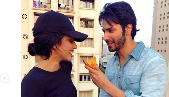 Varun Dhawan bonds with Banita Sandhu over samosa on 'October' sets