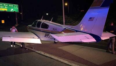 Incredible! Plane lands in middle of highway after engine failure - Watch video