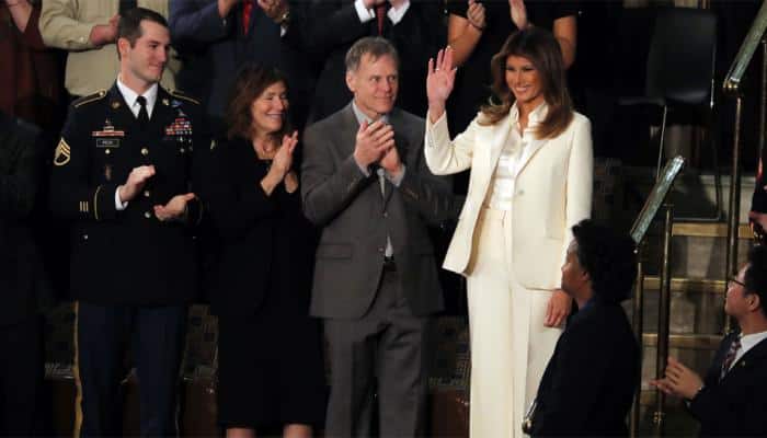 Marital trouble rumours after Melania and Donald Trump arrive separately for State of the Union address