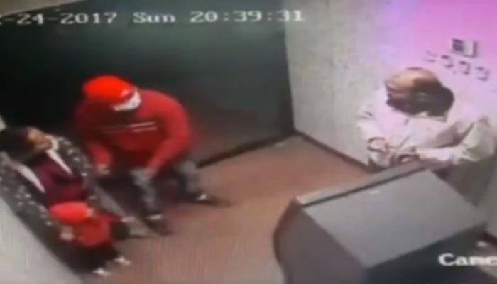 Watch: Masked man points gun at child, loots couple at ATM in Indore