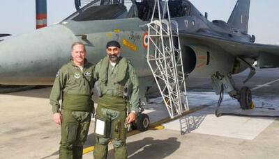 In a first, US Air Force chief David L Goldfein flies India's indigenous Light Combat Aircraft 'Tejas' 