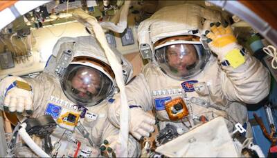Two cosmonauts break record for longest Russian spacewalk