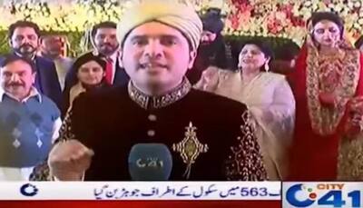 Watch: Pakistani reporter covers his own wedding, asks wife 'aapko kaisa lag raha hai'