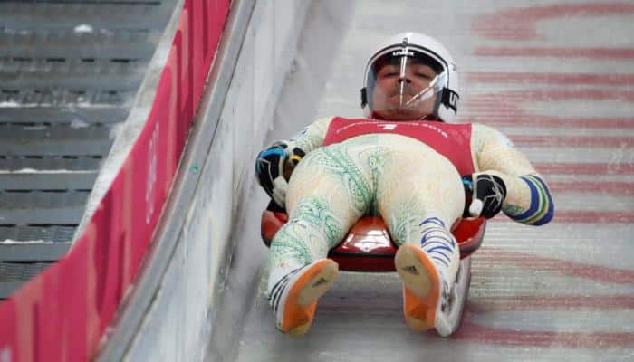 Shiva Keshavan placed 34th after two runs in men&#039;s luge at Winter Olympics in Pyeongchang