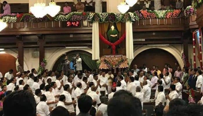 Now, DMK vs AIADMK over Jayalalithaa&#039;s portrait in Tamil Nadu Assembly