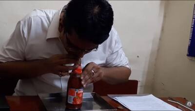Mumbai man drinks entire bottle of ketchup, sets world record – Watch